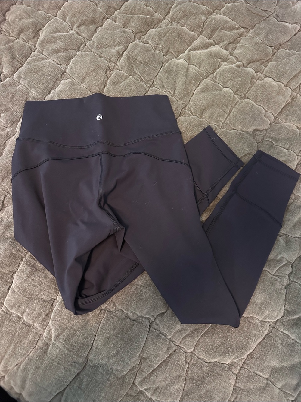 lululemon athletica Black High-Waist Leggings 7/8 length Wunder Train